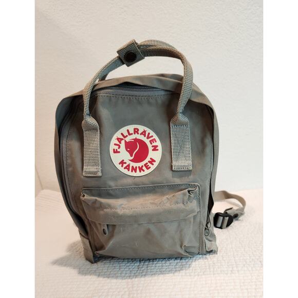 Fjällräven Kånken Mini Backpack Gray w/ Seat Pad Lightweight Classic 10"x8" - Picture 2 of 8